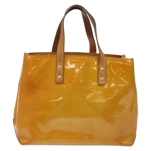 LOUIS VUITTON Monogram Vernis Reade PM Hand Bag Beige M91334 - Picture 3 of 12